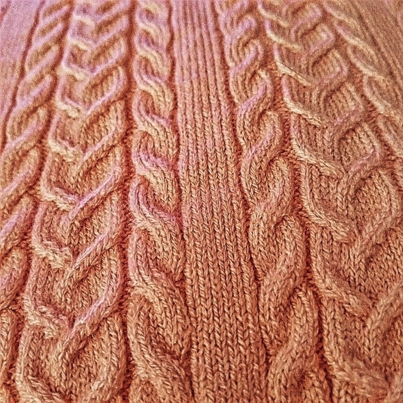 Vtg Casual Corner L Pink Long Sleeve Cable Knit Sweater Euc - Picture 5 of 8